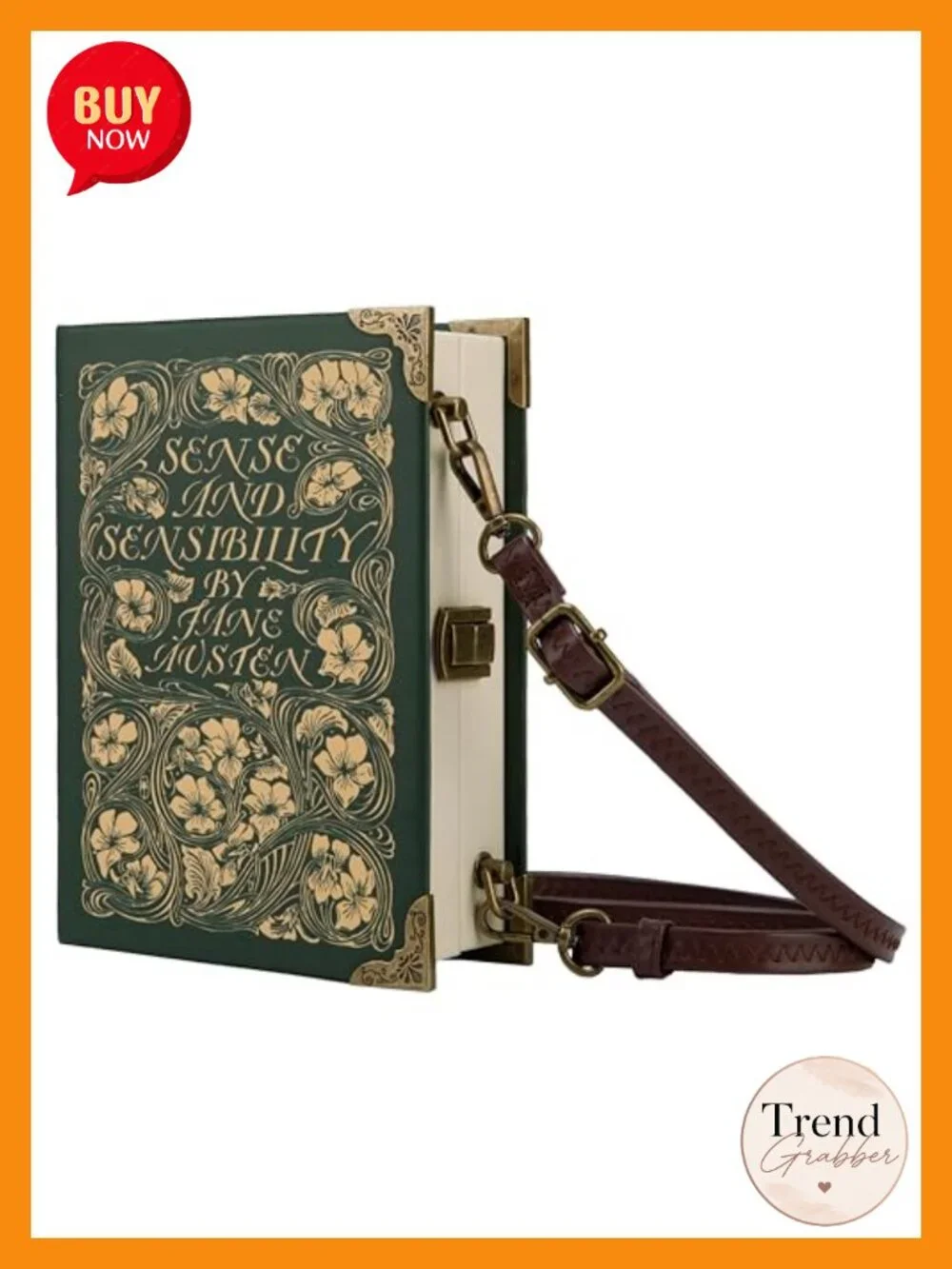 Vegan Leather Book Purse, Crossbody Bag, Clutch Handbag, Book Lover Gift,